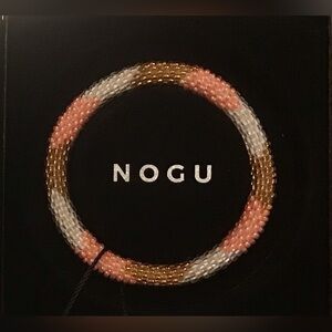 🧡🤎🤍 NOGU Coral, Gold, White Himalayan Bracelet 🤍🤎🧡